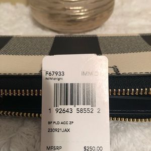 Coach Bags - COACH blue gingham accordion wallet Coach Bags - COACH blue gingham accordion wallet